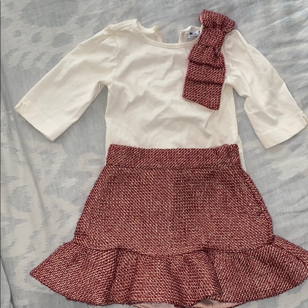 Holiday outfit! Tweed metallic thread